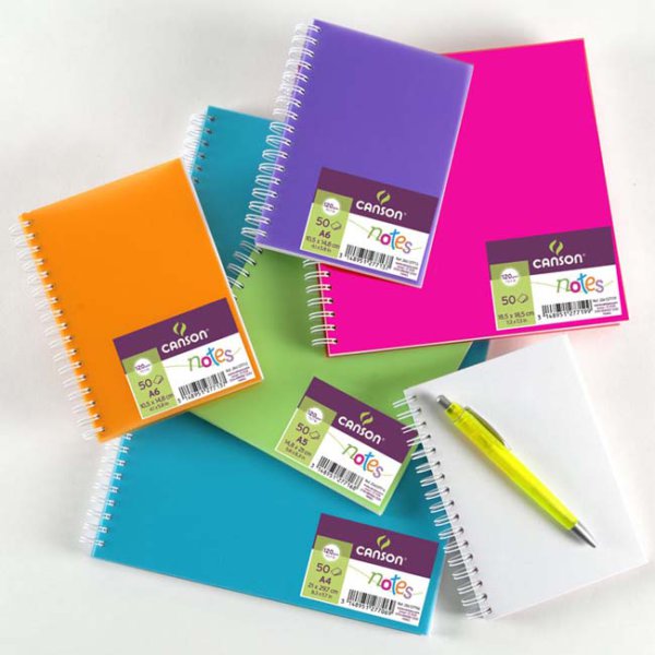 CANSON COLOURED NOTE BOOK 120G