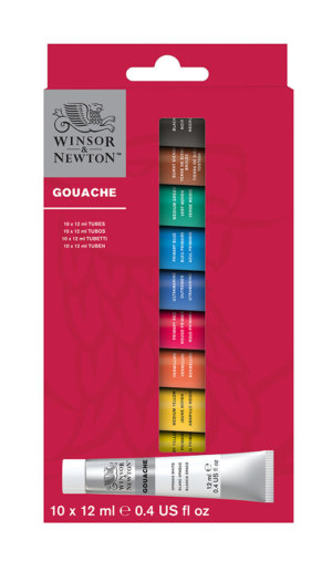 High Quality Gouache Set - 10x10ml & Brush - Lefranc Bourgeois