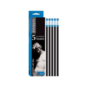 5 Hard (H) 5mm Charcoal sticks and packaging