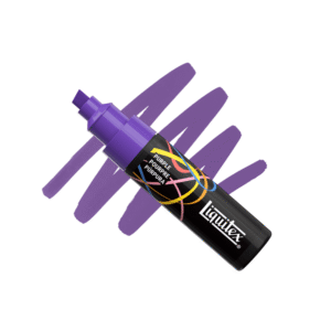 A 8mm Liquitex marker set against a white background showing a sample of the line it produces.