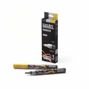 A pack of 3 accent Liquitex markers set against a white background